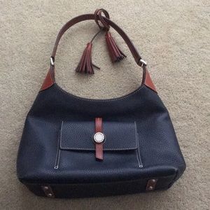 navy blue dooney & bourke purse